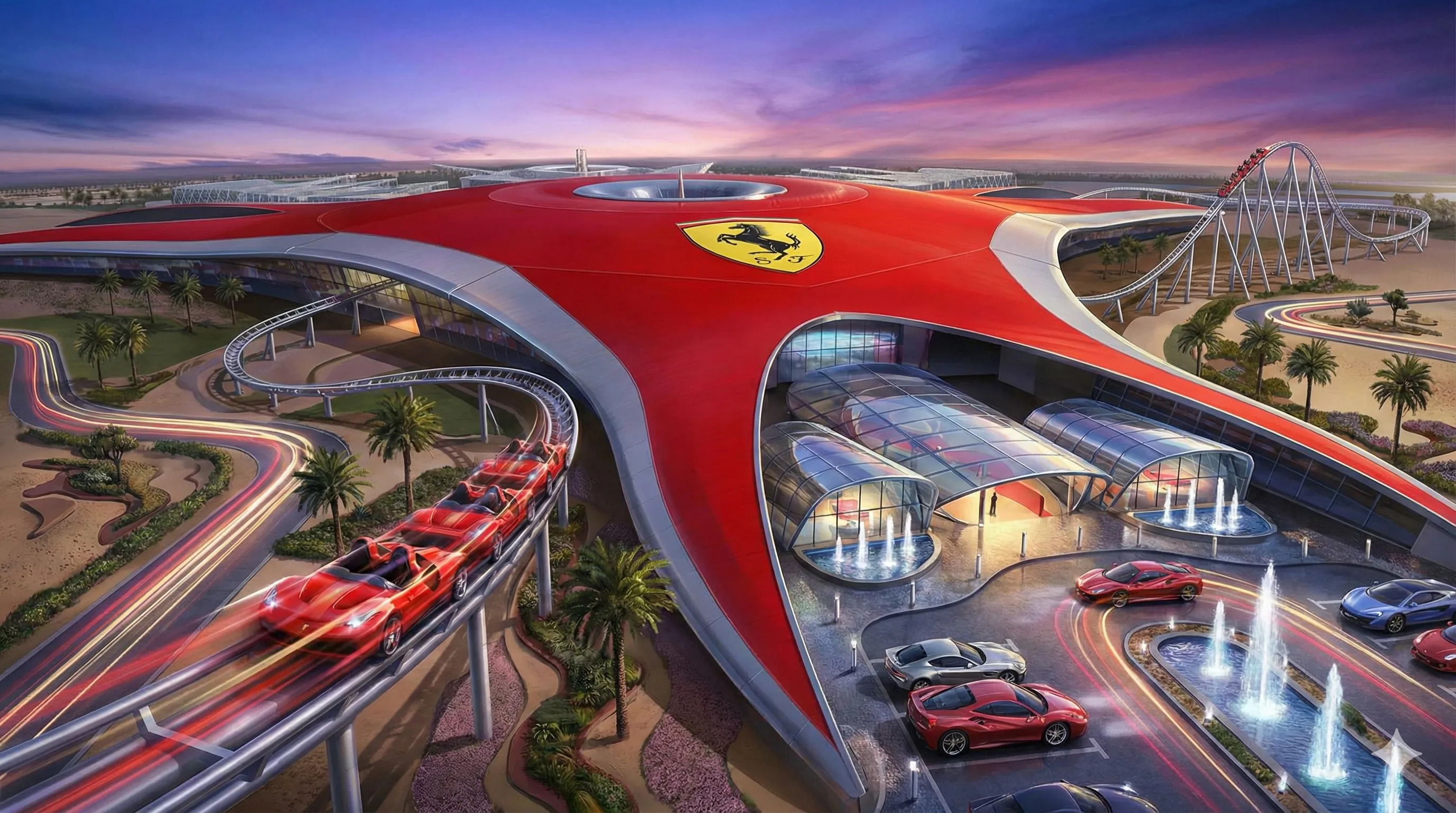 Ferrari World Abu Dhabi park overview photo