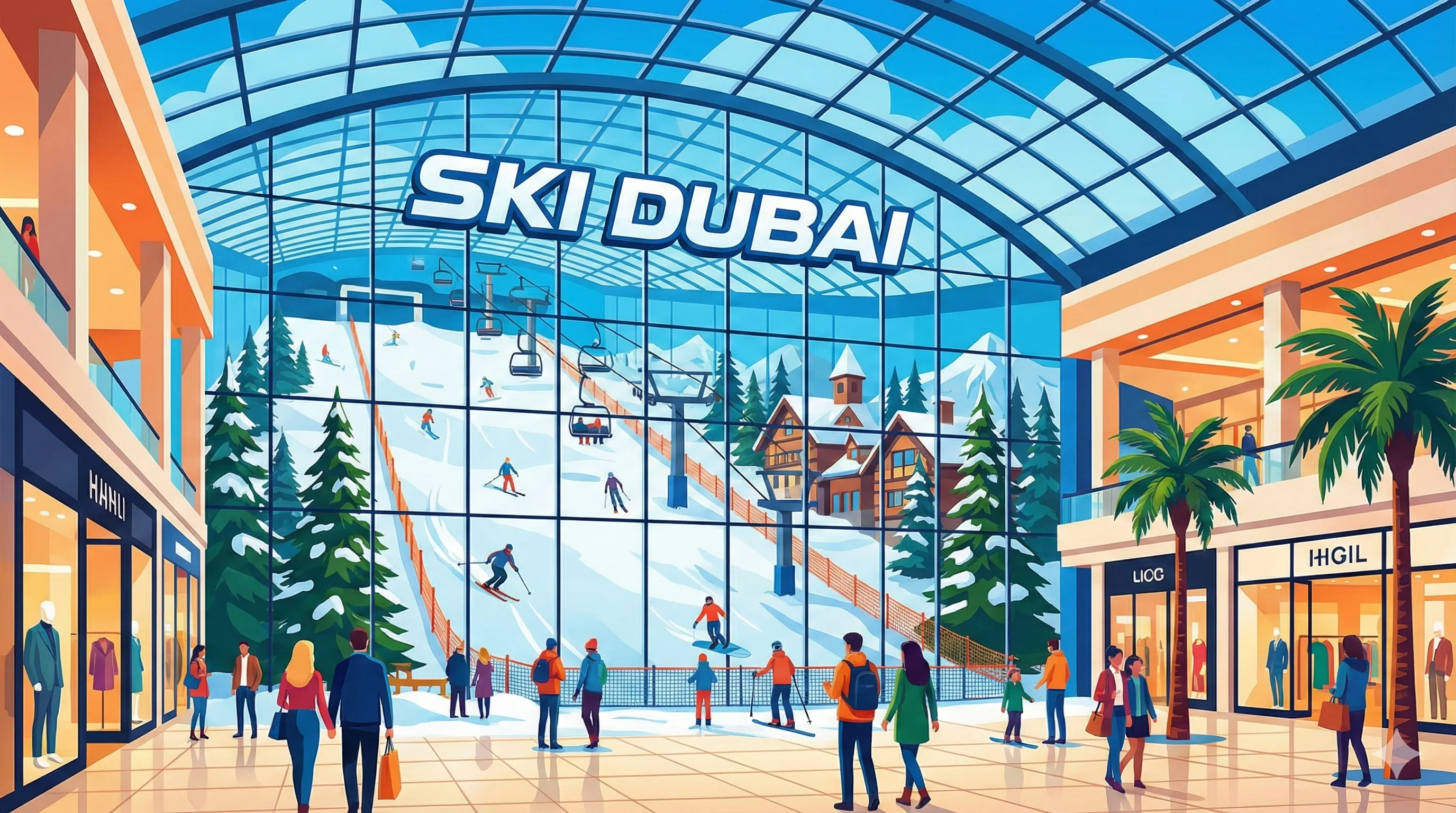 Ski Dubai park overview photo
