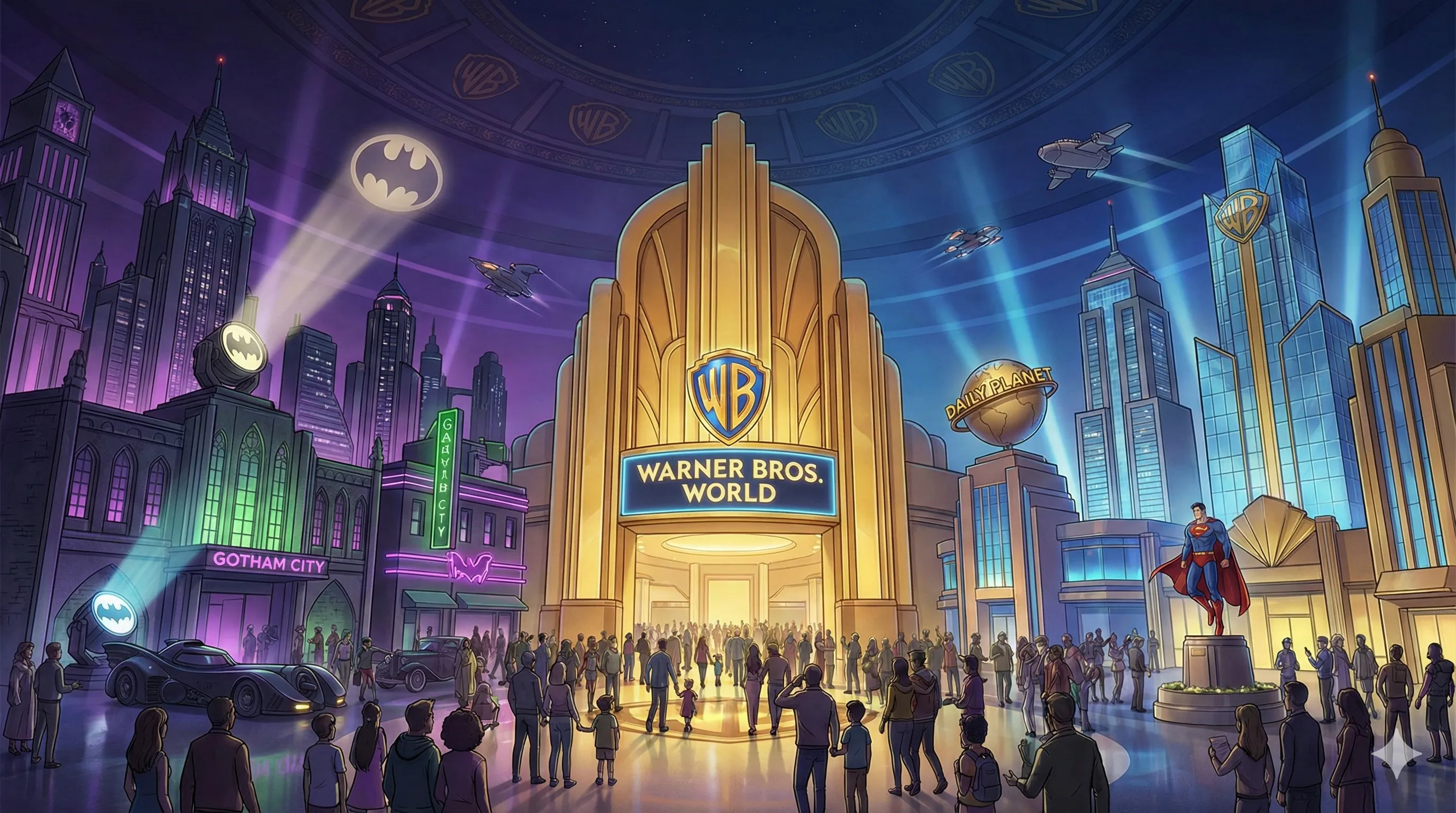 Warner Bros World Abu Dhabi park overview photo