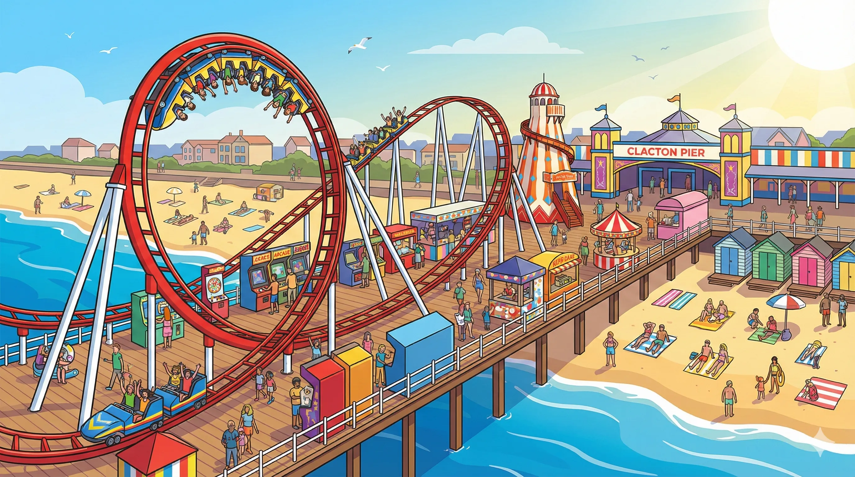 Clacton Pier park overview