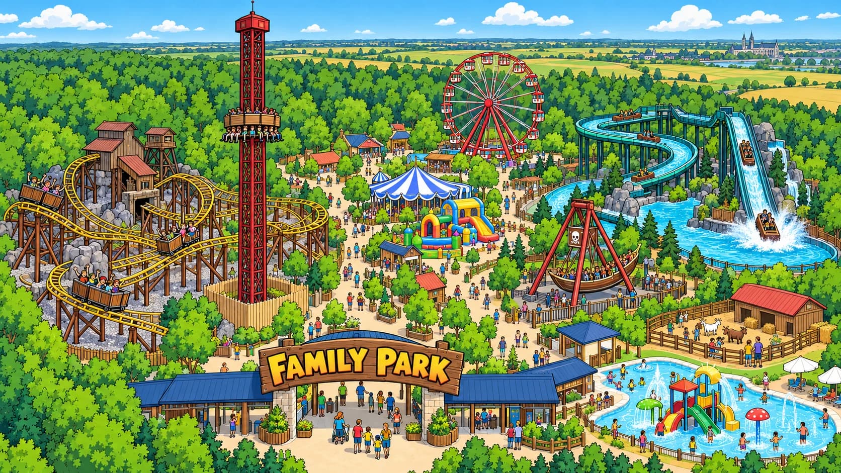 Family Park park illustration