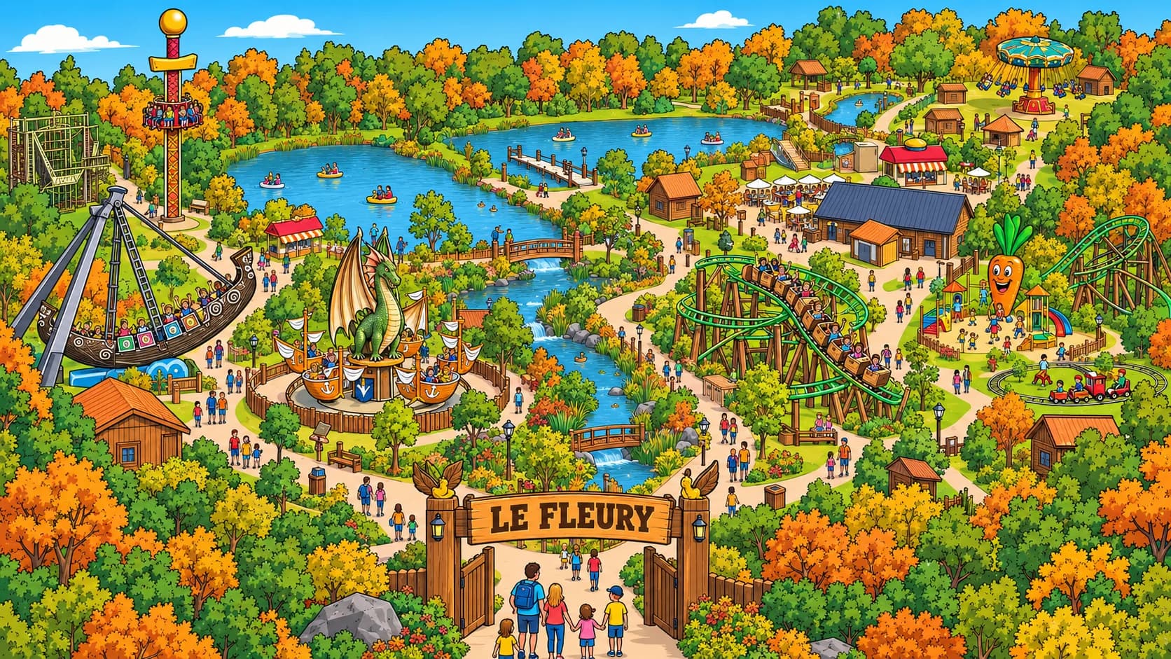 Le Fleury park illustration