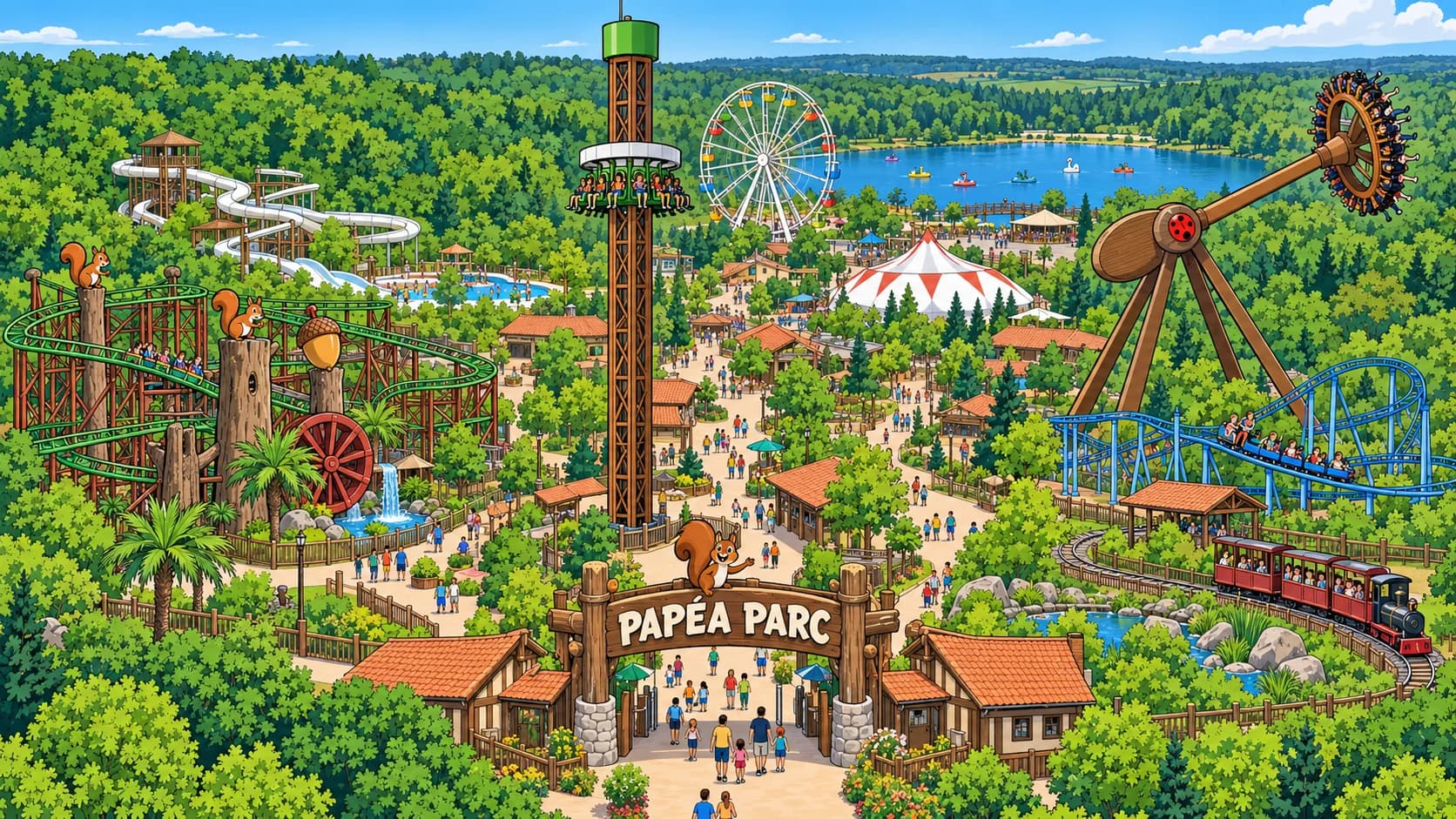 Papéa Parc park illustration
