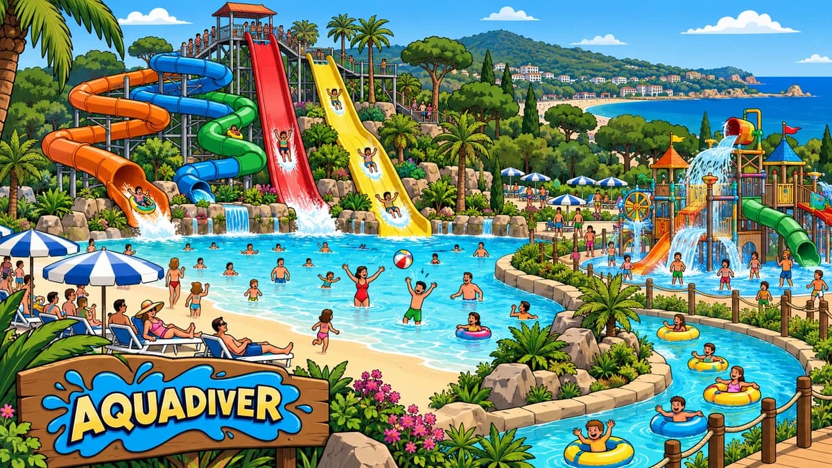 Aquadiver park illustration