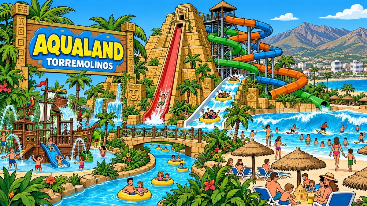 Aqualand Torremolinos park illustration