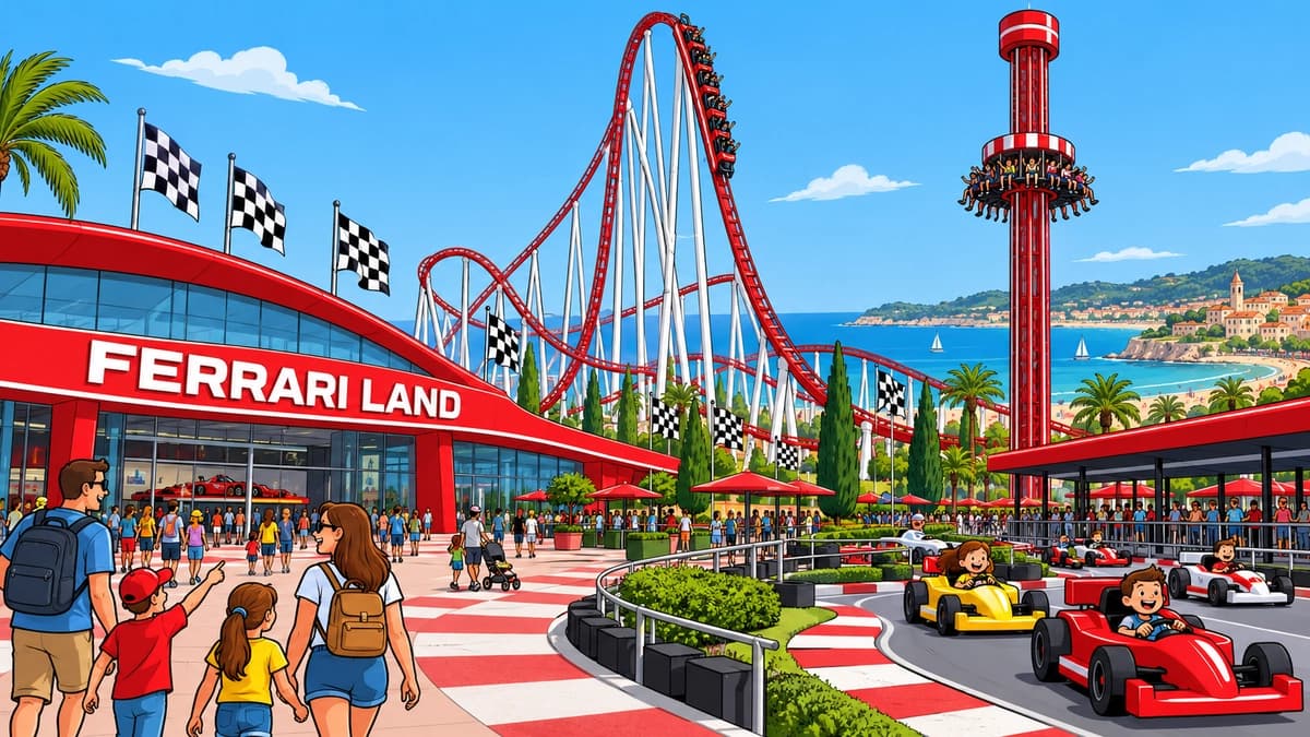 Ferrari Land park illustration