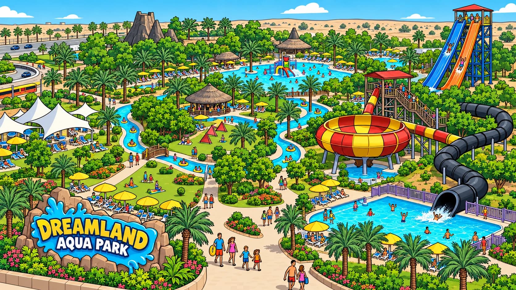 Dreamland Aqua Park park illustration