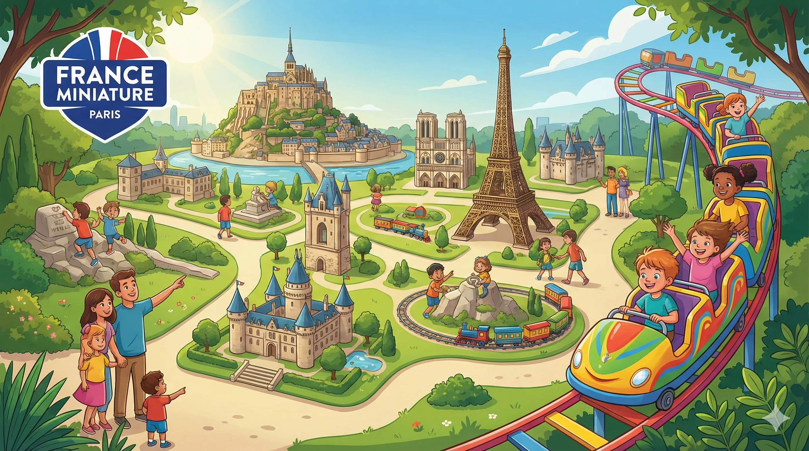 France Miniature park illustration