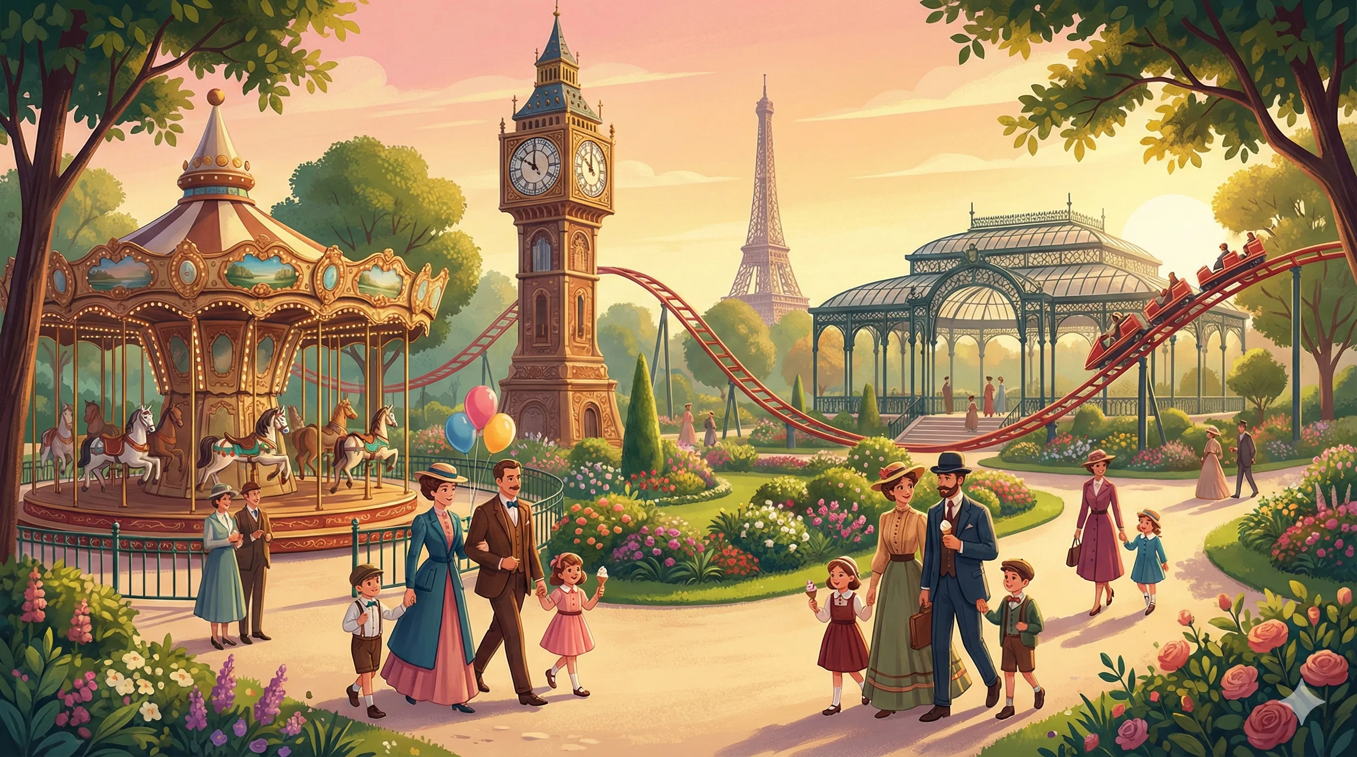 Jardin d'Acclimatation park illustration