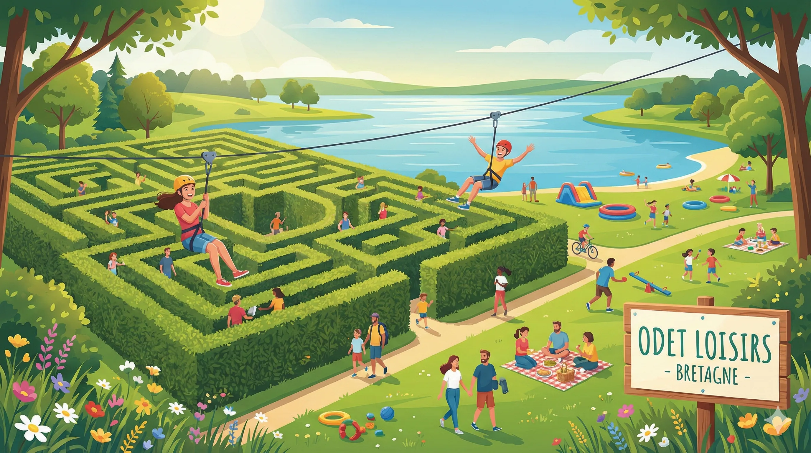 Odet Loisirs park illustration
