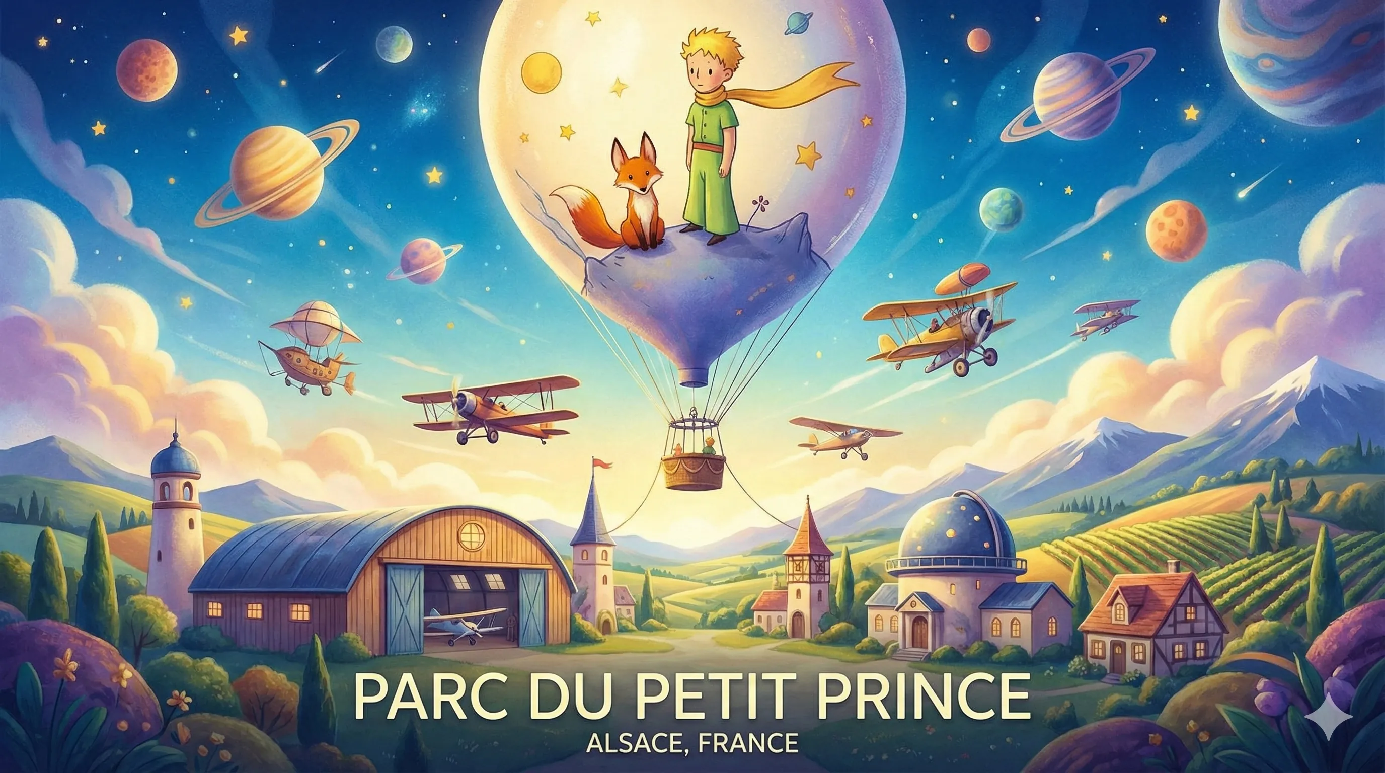 Parc du Petit Prince park illustration