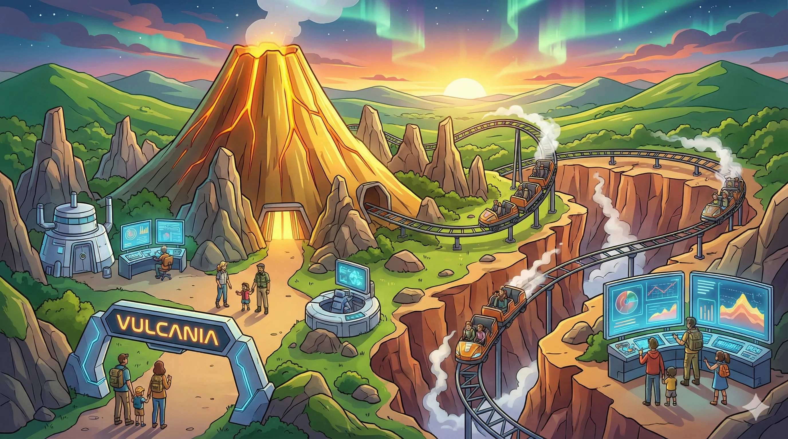 Vulcania park illustration