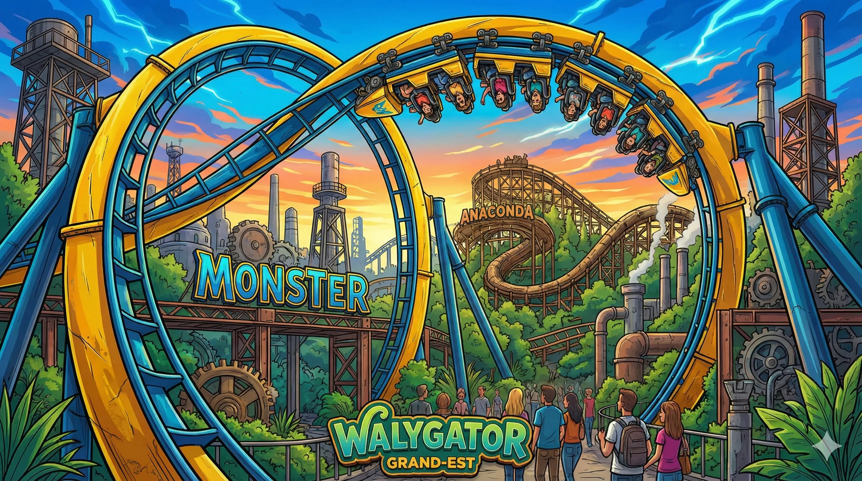 Walygator Grand Est park illustration