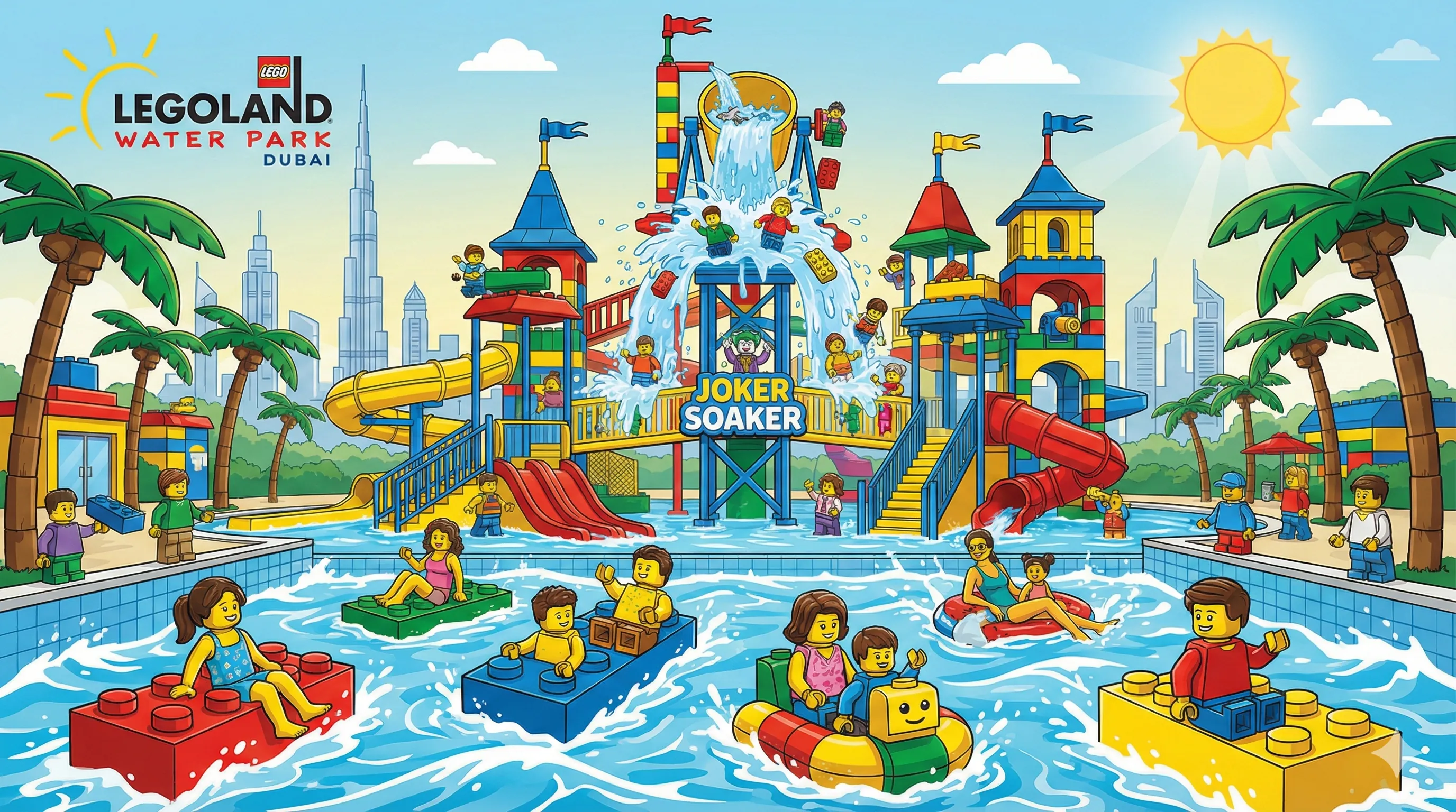 Legoland Water Park Dubai park illustration