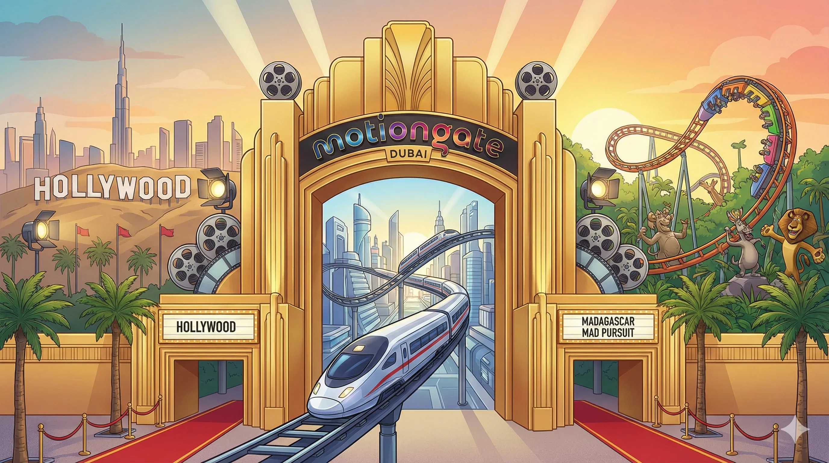 Motiongate Dubai park illustration