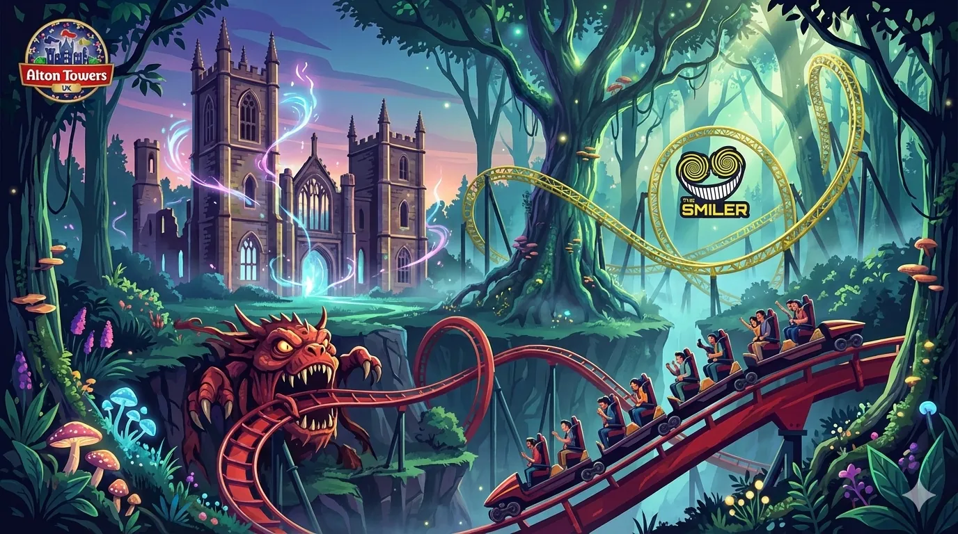Alton Towers park illustration