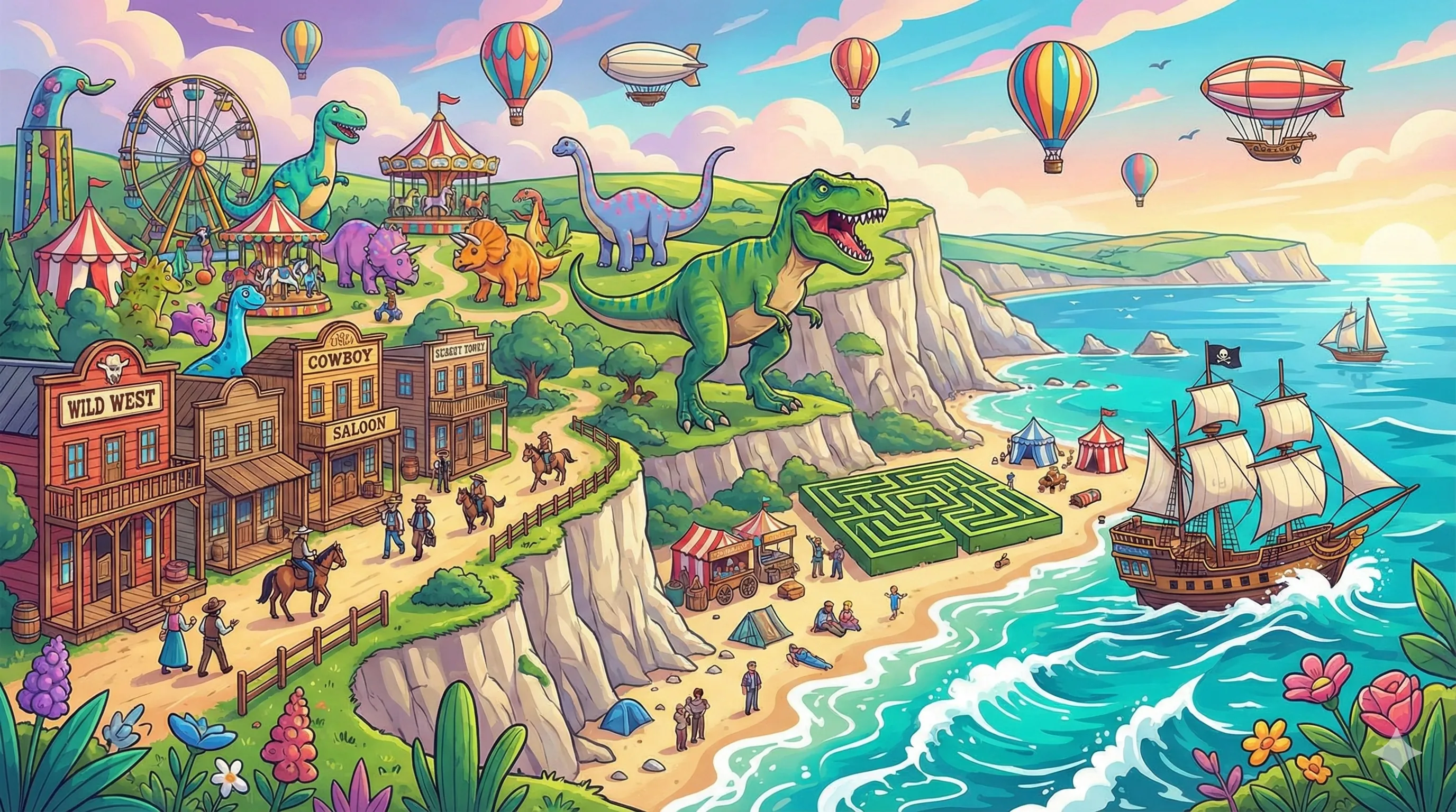 Blackgang Chine park illustration