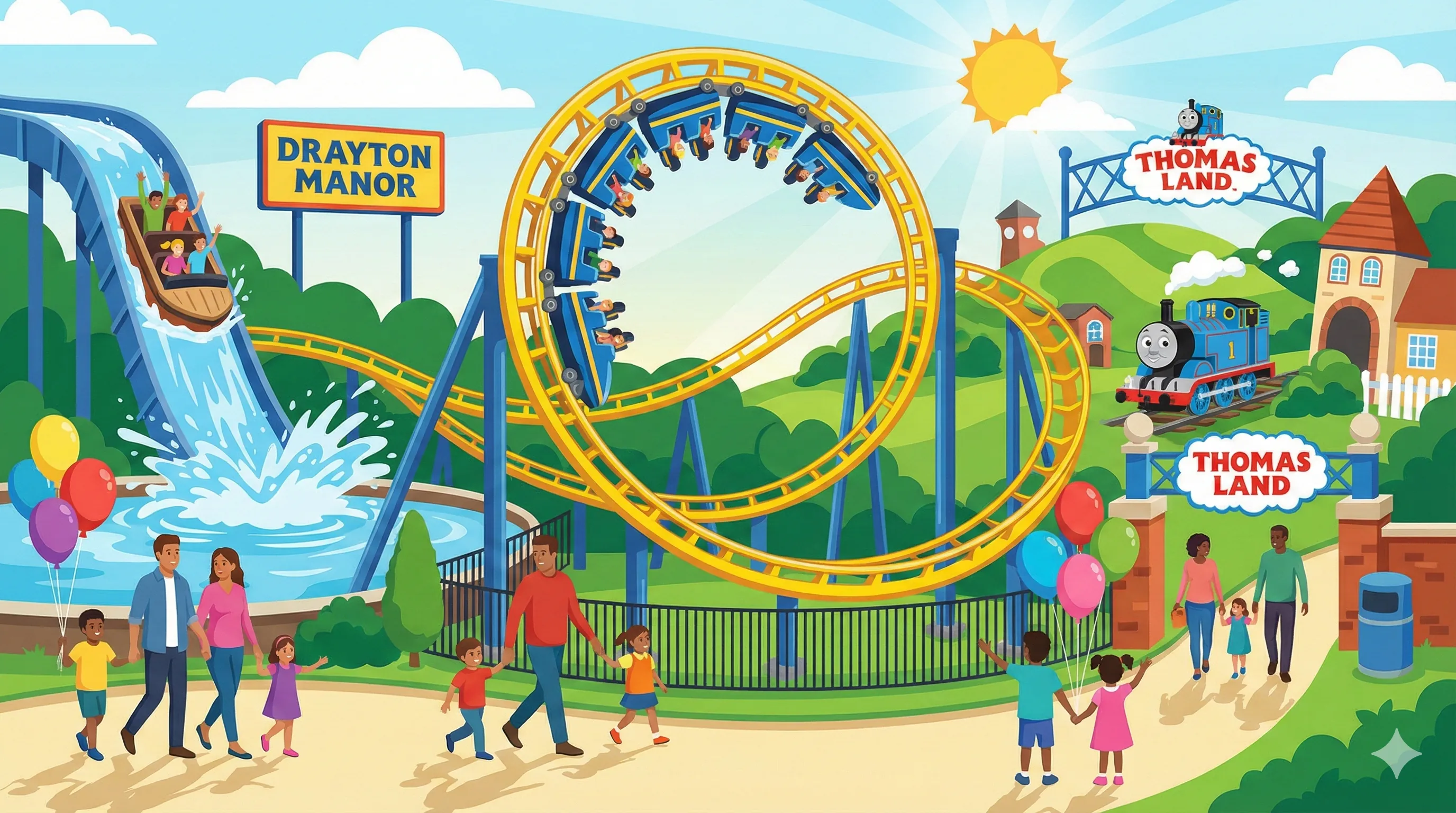 Drayton Manor park illustration