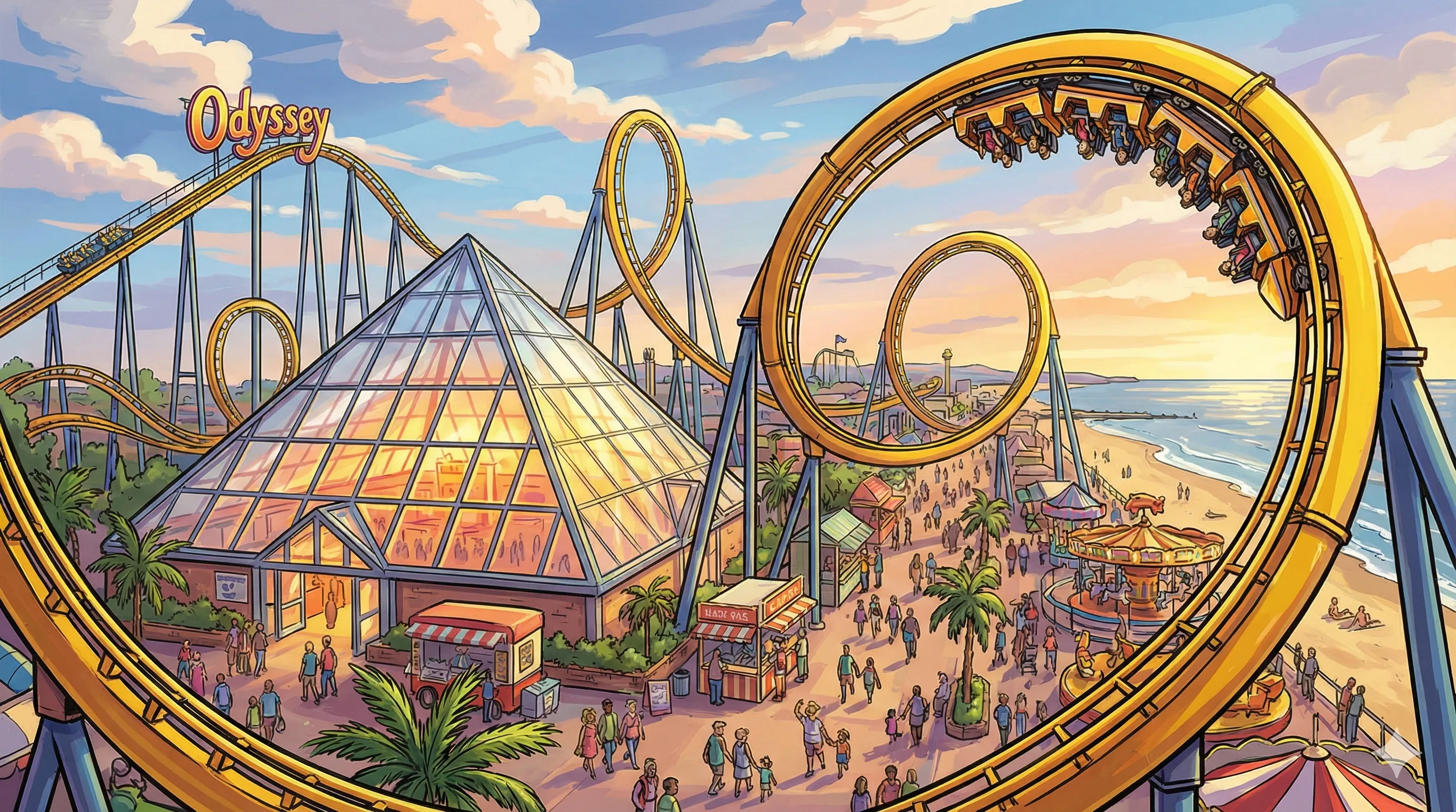 Fantasy Island park illustration