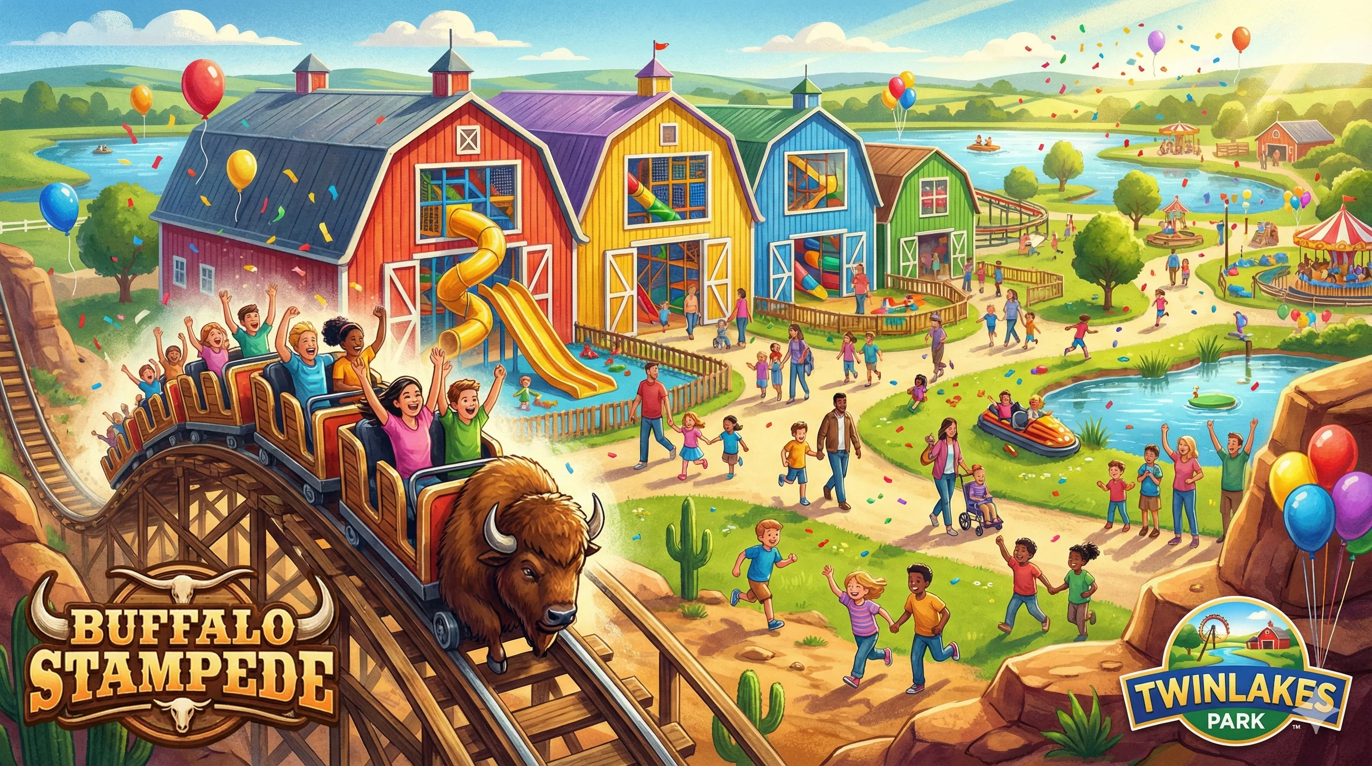 Twinlakes Park park illustration